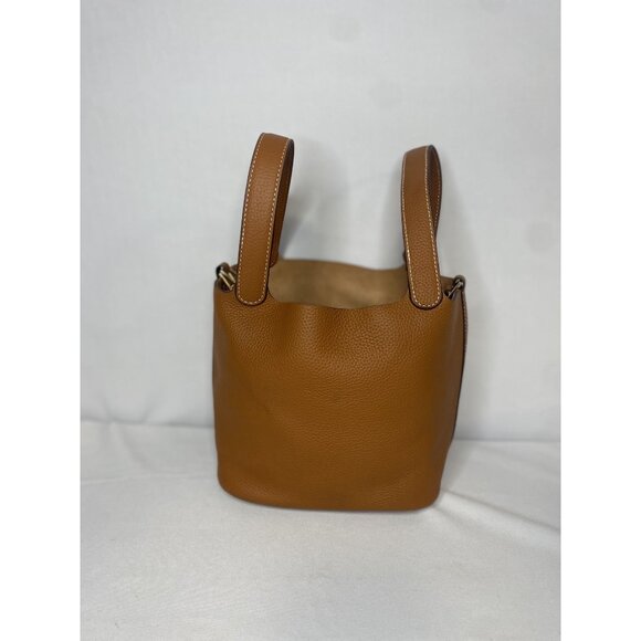 Leather Bucket Bag With Lock & Key - Picture 1 of 4